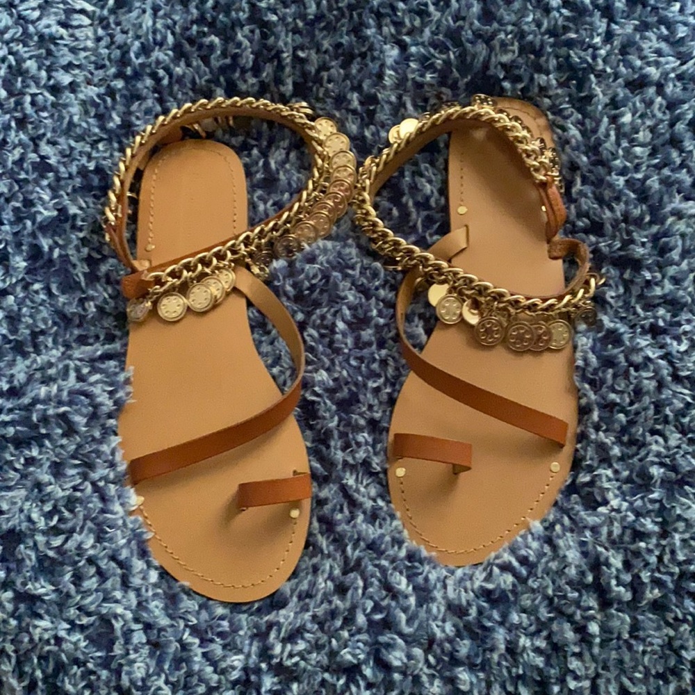 Coin Ankle Strap sandal